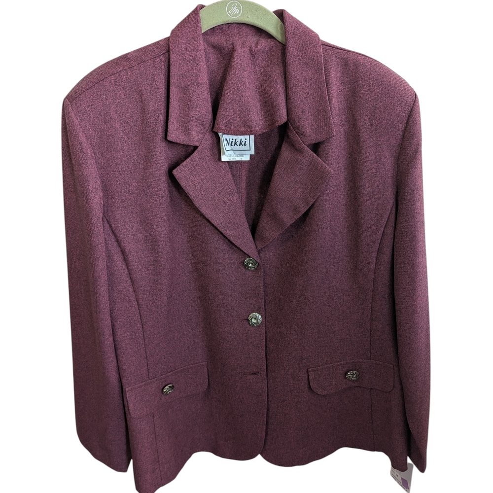 Nikki Rich Women's Classic Plum Blazer